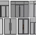 Modern Entry Doors With Various Glass Panel And Metal Frame Designs