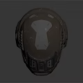 Brown Tactical Futuristic Armored Sci Fi Helmet With Detailed Panel And Vents