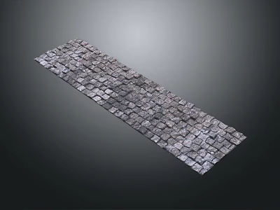 Gray Small Square Floor Tiles With Natural Stone Texture For Interior Decorative Design 3d model