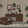 Single sofa 3d model