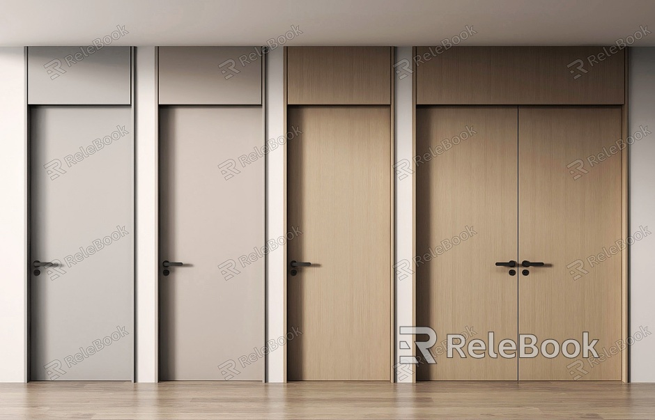 Modern Wooden Door Single Door Double Door Top Door Bedroom Door Flat Door model