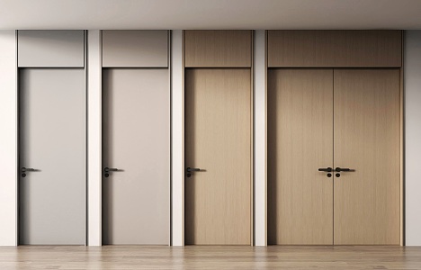 Modern Wooden Door Single Door Double Door Top Door Bedroom Door Flat Door 3d model