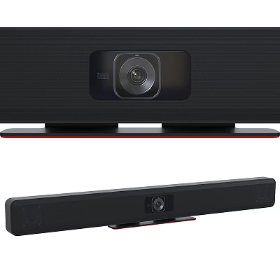 Black Soundbar Speaker with Built in Camera for Home Theater System 3d model