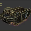 Rusty Military Tank With Metal Armor Top Hatch And Heavy Duty Structure