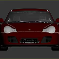 Red Porsche Sports Car With Sleek Exterior And Shiny Reflective Surface Design