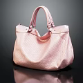 Elegant Pink Perforated Handbag Featuring Stylish Design For Daily Use