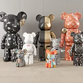 Stuffed Bear Toys in Multiple Colors with Various Patterns and Different Sizes 3d model