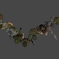 Military role multiplayer 3d model