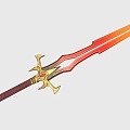 Long Sword Science Fiction Long Sword Sword Magic Weapon Fantasy Sword 3d model