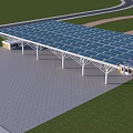 Modern Large Entrance Gate With Steel Canopy Roof Open Plaza And Green Lawn Area