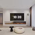 Modern Open Dining Living Room Interior With White Cabinets Dining Table And Pendant Lights