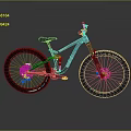 Modern Mountain Bike with Black Seat Large Off Road Tires and Silver Frame
