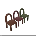 Modern Stylish Accent Chairs With Curved Back Cylindrical Legs Green Brown Pink Hues