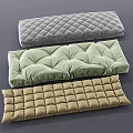 Decorative Throw Pillows with Quilted Diamond Pattern in Light Green Gray Beige Colors