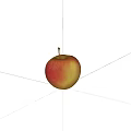 Fresh Red And Yellow Apple With Stem On White Background For Healthy Diet