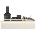 Modern Kitchen Interior With Sleek Cabinets White Countertop And Appliances