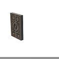 Double Doors With Decorative Floral Patterns Geometric Elements And Rivet Details