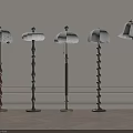 Five Stylish Floor Lamps With Unique Bases And Fabric Shades In Modern Interior