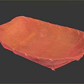 Handcrafted Orange Decorative Bowl Made From Natural Material With Woven Edges