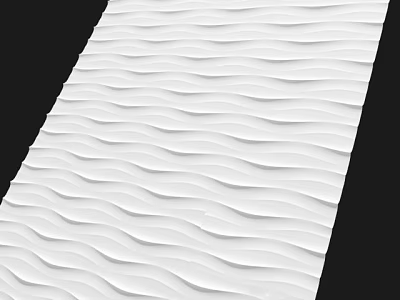 White Wavy Decorative Wall Panel For Modern Interior Living Space Decoration 3d model