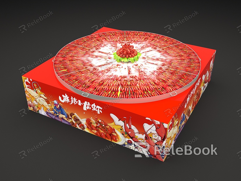 Modern Hot Pot Crayfish Platter model