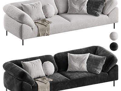 Modern double sofa 3d model