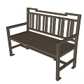 Wooden Leisure Chair With Armrests And Slatted Back For Outdoor Garden Use
