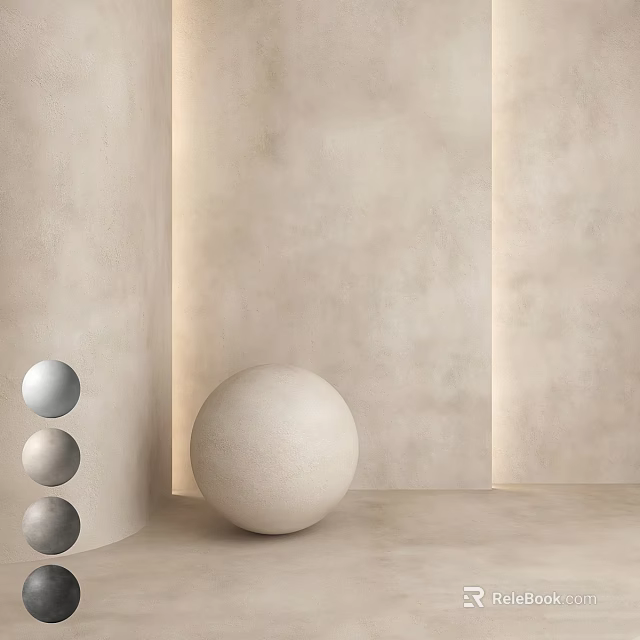 Minimalist Geometric Components With Cylindrical Structure Stacked Spheres And Beige Background 3d model 