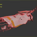 Damaged Aircraft Wreckage With White Fuselage Yellow Stripes And Broken Structure