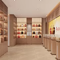 Elegant Chinese Interior Design With Wooden Partitions Circular Decor And Display Shelves