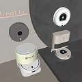 Intelligent sweeping robot mopping machine sweeping and dragging all-in-one machine 3d model