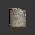Handcrafted Ceramic Vessel Showcasing Textured Gray White Surface And Rustic Charm 3d model
