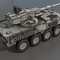 Armored Vehicle Stryker Armored Transport Vehicle Armored Carrier Launcher Light Infantry Fighting Vehicle Low Face Number Low Model Simple Model Game Sub-era Movie and TV Level 3d model