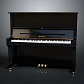 Black Yamaha Upright Piano with Functional Stylish Classic Design as Elegant Household Living Item