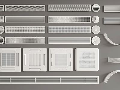 Modern air outlet air conditioning port model