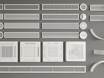 Modern air outlet air conditioning port 3d model