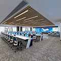 Modern Monitoring Room Science and Technology Command Center 3d model