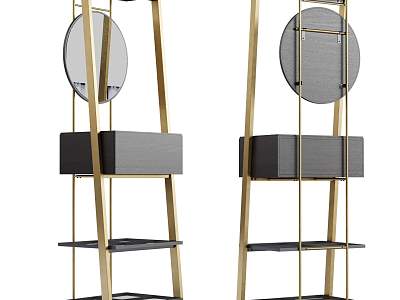 Dressing rack with mirror 3d model