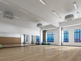 Modern Dance Room Dance Classroom 3d model
