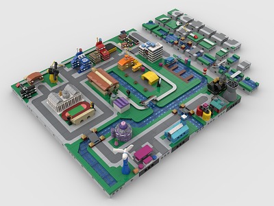 LEGO TOYS CITY BUILDING 3d model