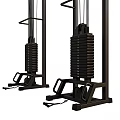 Multi Functional Black Sports Equipment With Multiple Training Stations For Gym Use 3d model