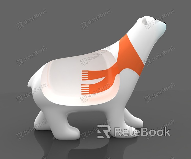 Modern Children's Chair Polar Bear Seat model