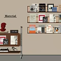 Antique Minimalist Bookshelf Wall Hanging Bookshelf Shelf Books and Periodicals Small Cart Storage Rack 3d model