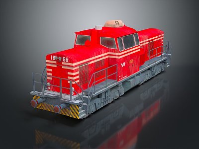 modern train vintage train steam train carriage locomotive head 3d model