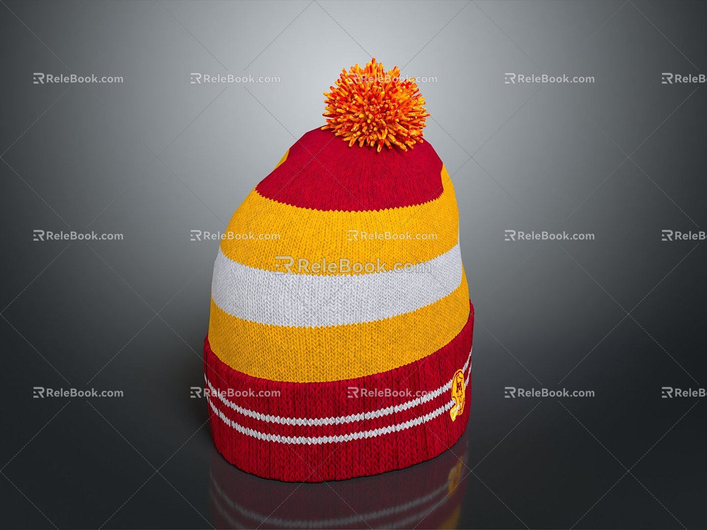 Line Hat Knitted Hat Warm Hat Student Hat Hat Hat 3d model