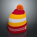 Line Hat Knitted Hat Warm Hat Student Hat Hat Hat 3d model