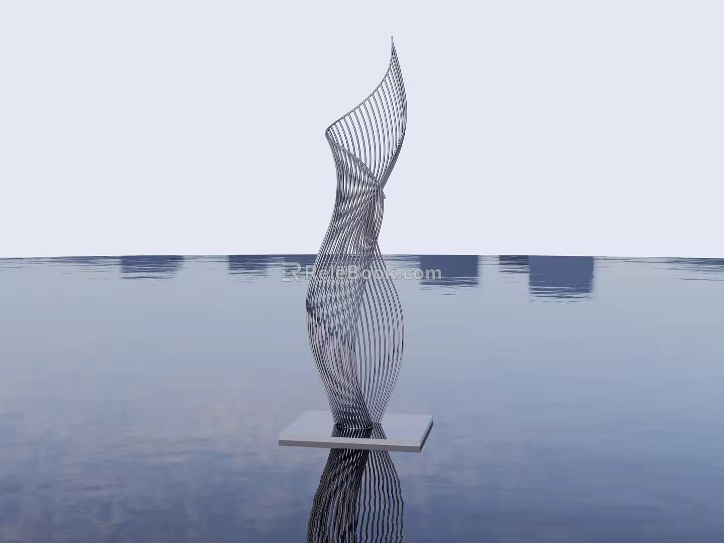 Modern Urban Sculpture Surface Modeling Sculpture 3d model