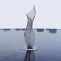 Modern Urban Sculpture Surface Modeling Sculpture 3d model