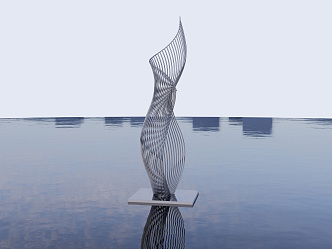 Modern Urban Sculpture Surface Modeling Sculpture 3d model