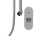 Modern Shower System With Handheld Head Adjustable Slide Bar And Control Handle 3d model